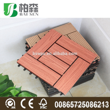 cheap non-slip wpc interlocking outdoor plastic deck tiles